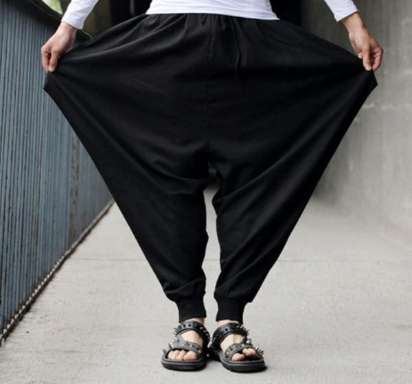 

27-42 2021 spring male fashion long personality big fork easing code leisure fertilizer feet haroun pants men's, Black