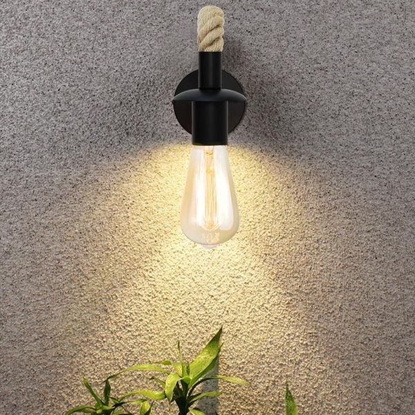 

wall lamp jy vintage rope e27 110v 220v indoor loft outdoor corridor light industrial sconce bedside decoration