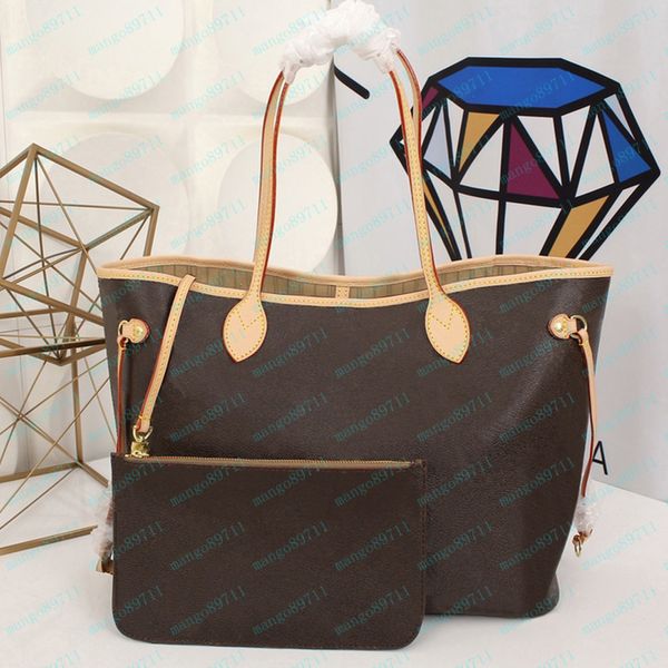 

Totes Handbag Purse Shoulder Bags High Qulity Classic Leather Clutch Wallet Coin Purses MM 32cm/GM 40cm, Black