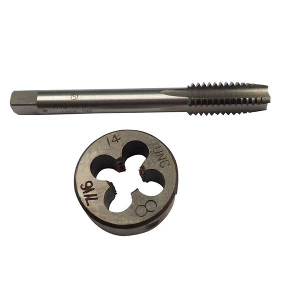 

hand tools 7/16"-14/16/20/24/27/28 hss unf machine thread tap and round die right