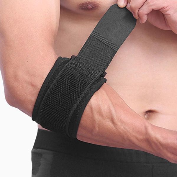 Elbow Joelho Almofadas Esportes Suporte Ajustável Tênis Anti-Colisão Corta de Compressão Luz Respirável Para Golfistas Tendinite Segurança