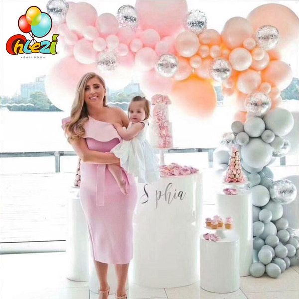 

party decoration diy wedding birthday backdrop decor balloons plastic balloon chain macaron latex ball modelling arch shower