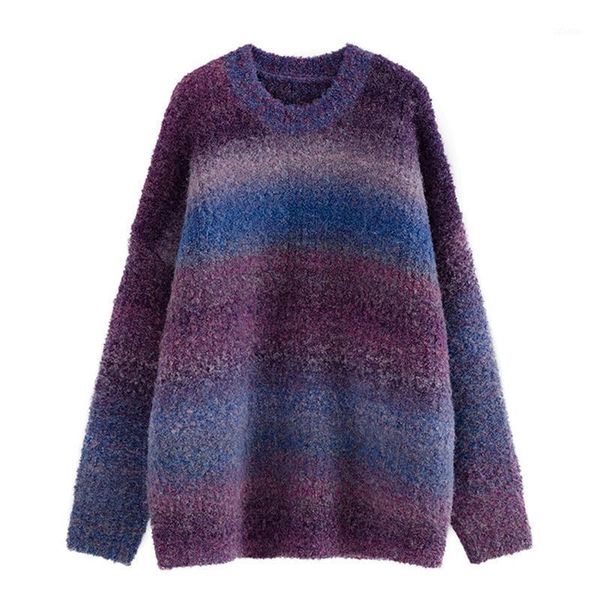 

women's sweaters h.sa women winter sweater knit 2021 female rainbow pull jumpers colorful pullovers oversized, White;black