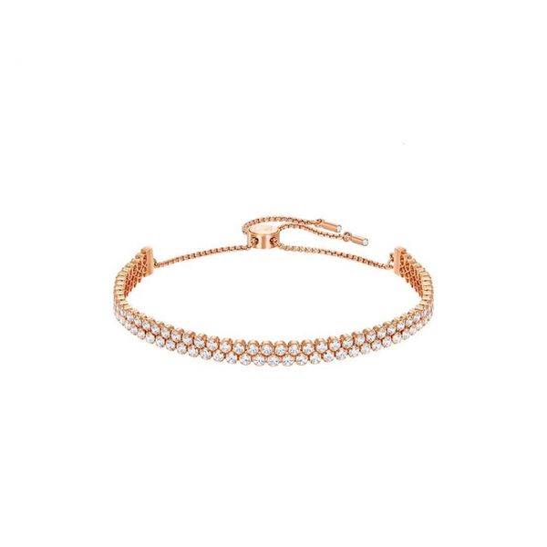 

bangles bracelets shijia double row tassel bracelet female swarovski element crystal full diamond pull bracelet, Black