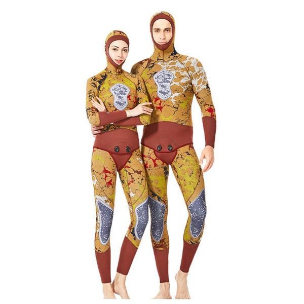 

diving suit 3mm hunting fish men and women split hooded thick warm snorkeling surf clothing swim wear