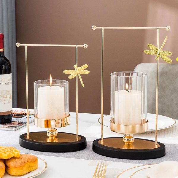

candle holders golden wrought iron holder decoration home candlelight dinner romantic table