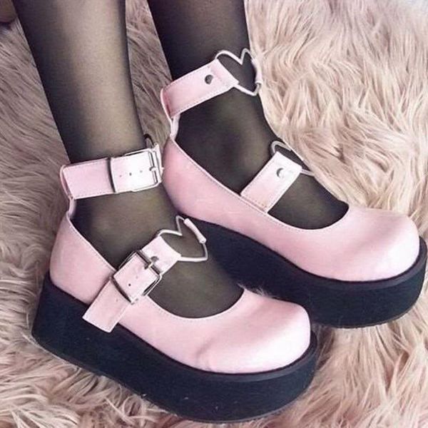 

sandals small leather shoes women 2021 spring models mary jane women's japanese high heels retro platform, Black