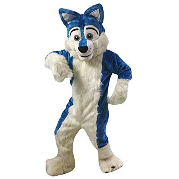 

mascot costumes furry blue wolf dog husky mouse christmas halloween easter large-scale event costume fancy dress large, Red;yellow
