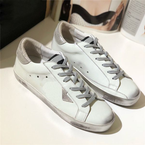 

2022 designer causal shoes men women luxury italy sneakers brand baskets shoes super star shoe sequin classic white dirty with box, Black
