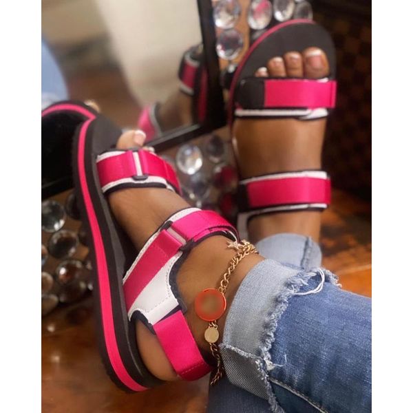 

summer women's sandals fashion open toe outdoor casual shoes plus size 43, Black