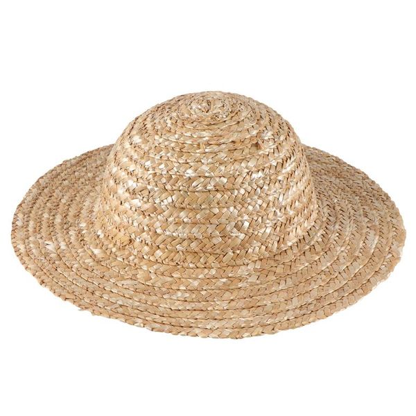 

party hats 1pc children painting straw hat creative diy props for kids kindergarten nursery (diameter 32cm)
