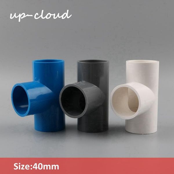 

watering equipments 1pcs up-cloud 40mm pvc pipe 3 way connector garden irrigation equal tee joints aquarium t-type tube adapter water