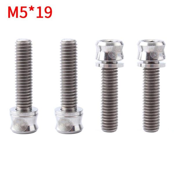 

bike brakes 4pcs titanium alloy screw m5 19mm mountain brake fixing screws high strength crankset fixed accessory