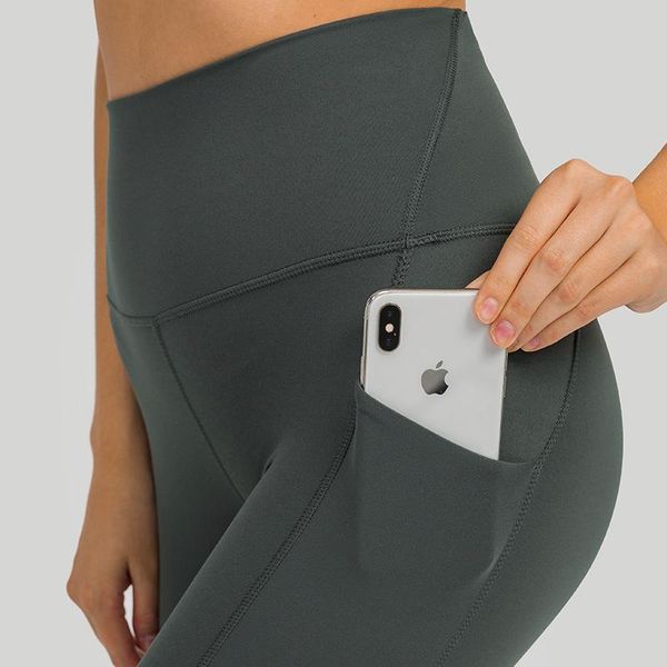 

yoga outfit nwt women running tight high waist butter soft pant super quality side pockets leggings tummy control gym sport legging 25"