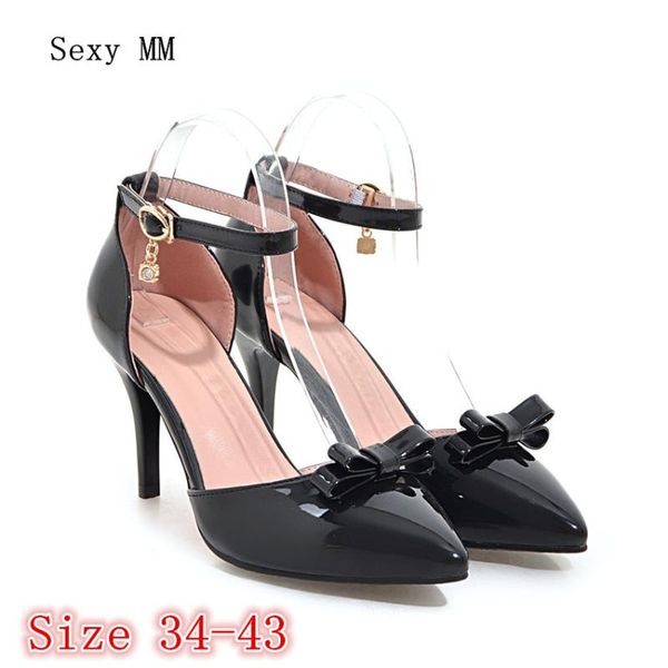 

high heels d'orsay women pumps stiletto woman party wedding heel shoes kitten plus size 34 - 40 41 42 43 dress, Black