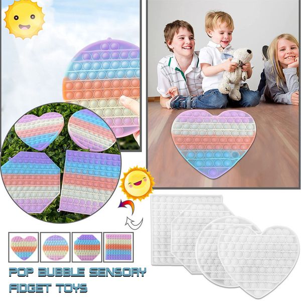 

fidget toy funny sunlight discoloration sensory push bubble simple dimple anti-anxiety decompression dropshipping soft squeeze logical reaso