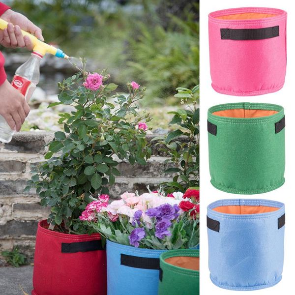 

25*20cm garden plant grow bags pots balcony breathable vegetable potato pouch round large capacity container planters