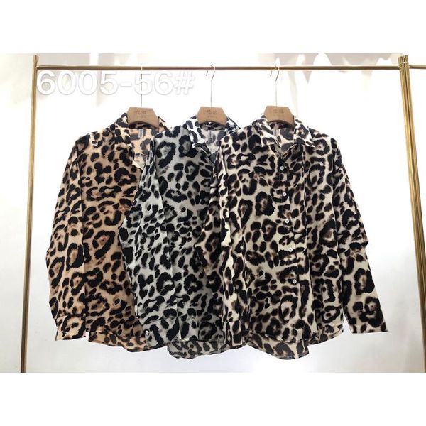 

women's blouses & shirts yoming printed short casual loose thin chiffon long sleeve ladies shirt, White
