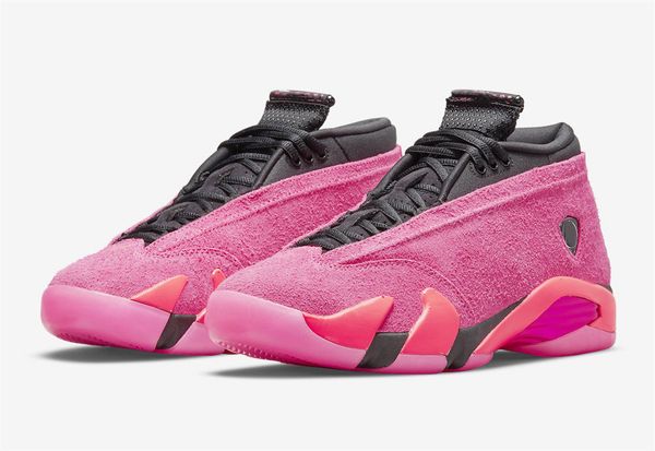 

2021 release 14 shocking pink basketball shoes pink blast flash crimson jumpman xiv designer sports sneakers size us7-13 with shoebox