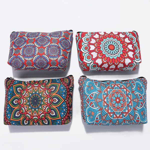 

cosmetic bags & cases travel bag national makeup case women zipper hand holding make up handbag organizer storage pouch toiletry wash