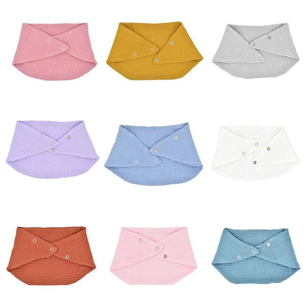 

infant cotton gauze scarf bib double layer drool burp cloths adjustable triangle organic baby bandana scarves bibs with snaps