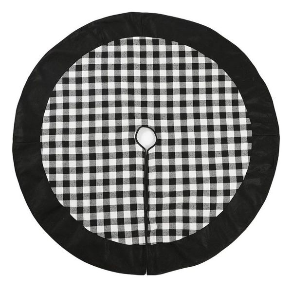 

christmas decorations tree skirt decoration lattice printed floor mat cover home party decor year xmas ornaments