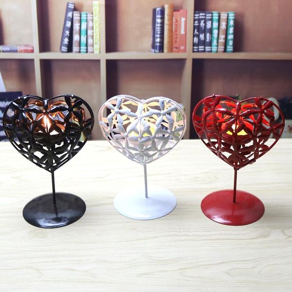

european retro heart jelly wedding black candlestick creative love decorating candle holder home decoration 035 holders