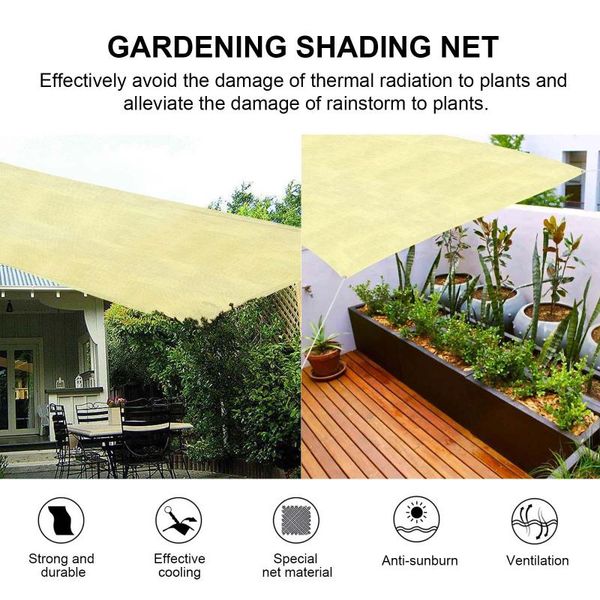 

shade 1/2pcs shading garden sunshade net uv protection yellow sun nets rainproof cloth tarpaulin outdoor awning