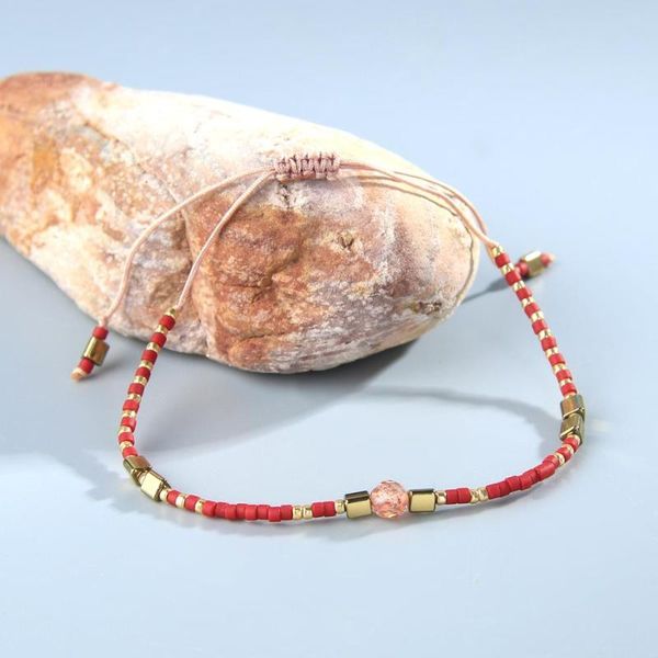 

charm bracelets kelitch miyuki seed beaded handmade colorful friendship tiny strand stretch string for women bijoux, Golden;silver