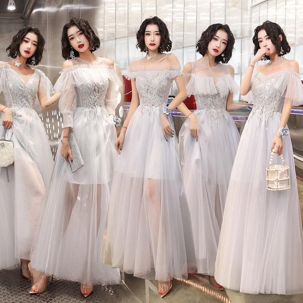 

bridesmaid dress 2021 dresses high neck lace appliques floor length custom made flowers maid of honor gowns, White;pink