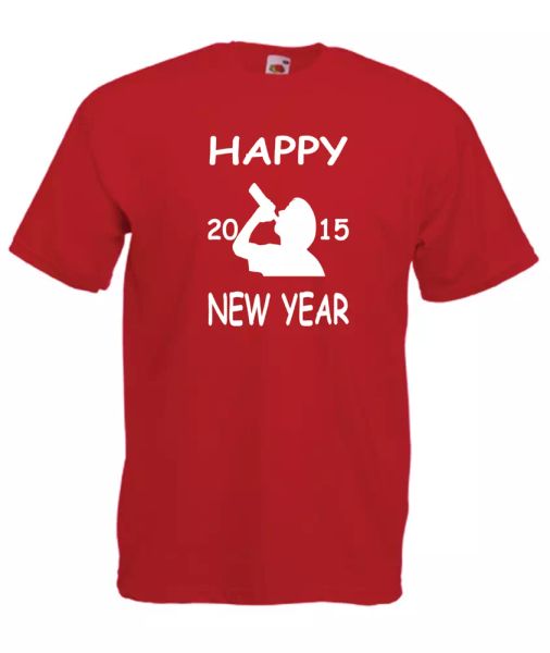 

happy new year xmas gift idea mens women t shirts multi-color s-2xl, White;black