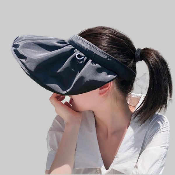 

wide brim hats summer for women empty shell shape sun hat korean fashion sunshade sunscreen protection beach ladies, Blue;gray