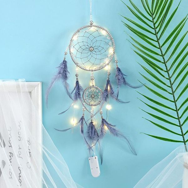 

decorative objects & figurines wall dreamcatcher birthday gift handmade feather hanging home decor atrapasueÃ±os decoration