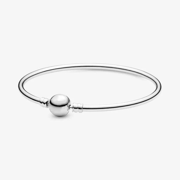 

genuine new arrival high polish 100% 925 sterling silver sleek elegant bangle bracelets fashion jewelry making for women gifts, Black
