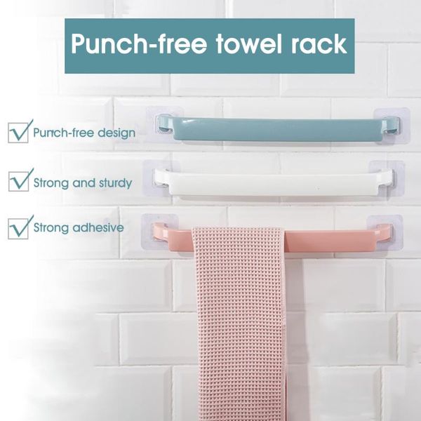 

towel racks bathroom storage rack kitchen perforation shelves hair hanging wall 7.5 inches