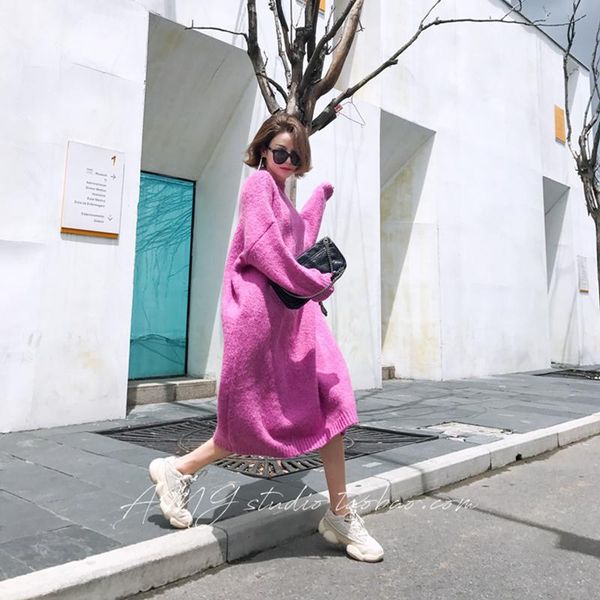 

women's sweaters 2021 pullovers warm autumn winter sweater casual korean loose over sized simple dress vintage harajuku w046, White;black