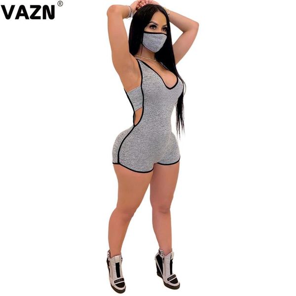 

summer s parity hollow out high street hooded tank sleeve solid women waist slim playsuits women's jumpsuits & rompers, Black;white