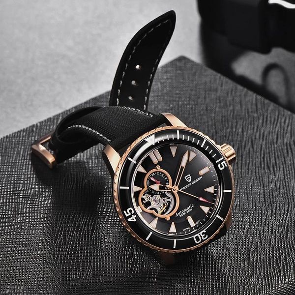 

wristwatches 2021 pagani design brand men automatic mechanical watches nh39a blue watch 100m waterproof business reloj hombre, Slivery;brown