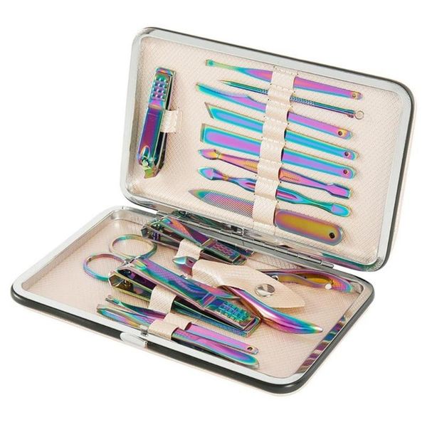 

nail art kits manicure set decoration foot professional beauty stainless steel clipper tool 15 in 1