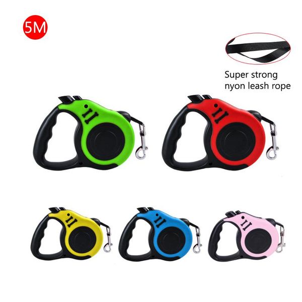 

dog leash rope for large running walk train nylon retractable pet leashes strong automatic chihuahua training supplies collars &