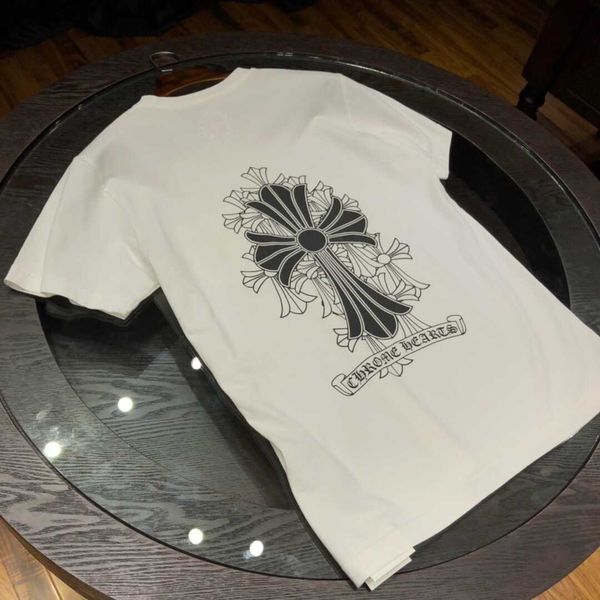 

Chao brand ch croxin short sleeve T-shirt printed loose cotton T-shirt for men and women 32EK, White