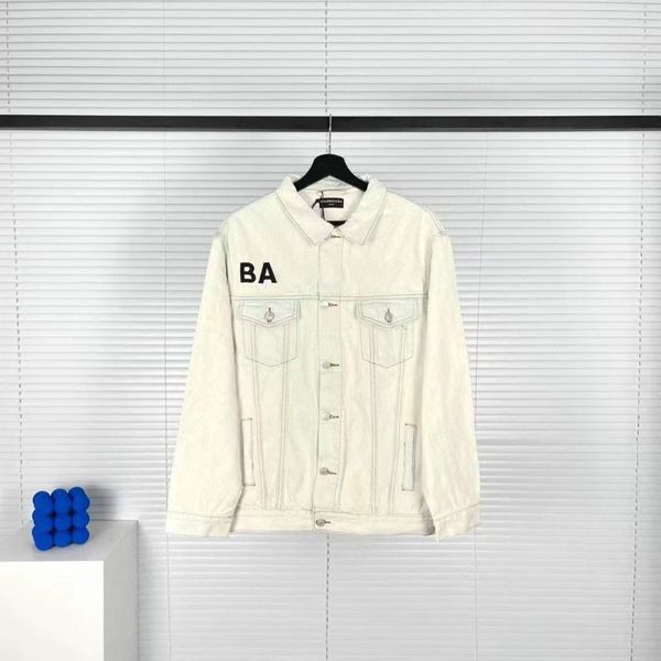 

women's jackets letter embroidered women white denim jacket oversized korean spring outerwear street casual jean chaquetas de mezclilla, Black;brown