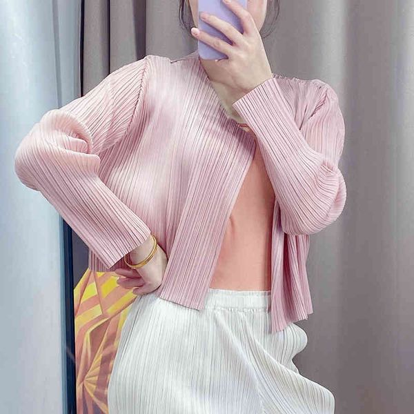 

jackets early autumn women's thin coat miyak fold pp basic solid color slim long sleeve anti-sai cardigan, Black;brown