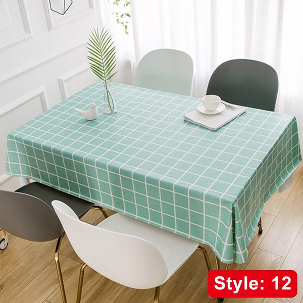 

table cloth tablecloth dustproof rectangle cover slip resistant simple plaid style 140*180cm tue88