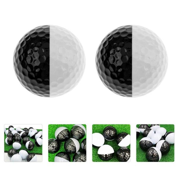 

2pcs golfing training balls two color practice putter aiming golf
