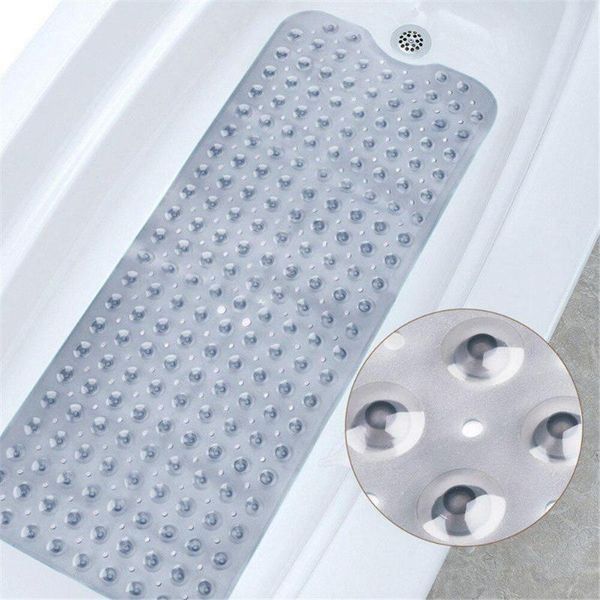 

bath mats 1pcs tub mat non-slip shower with suction cups drain holes 100*40cm