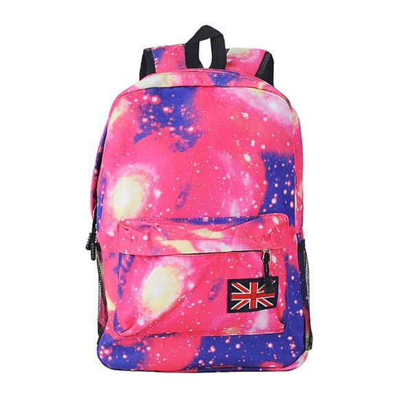 

fashion polyester starry sky students kids wear resistant adjustable strap large capacity outdoor travel backpack