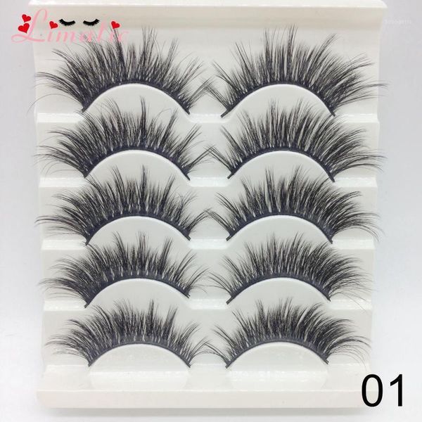 

pairs 3d faux mink eyelashes makeup tools handmade full strip synthetic false lashes natural long wholesale1