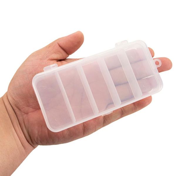 

fishing tackle box portable plastic accessories storage tools lures hooks compartments case