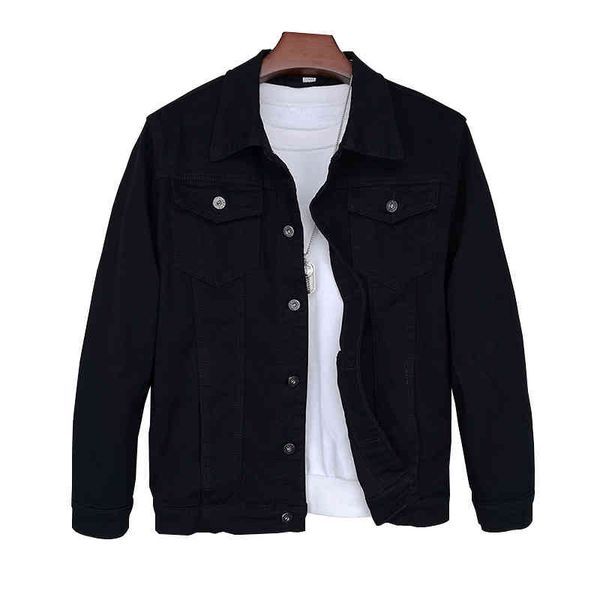 

men's jackets denim 2021 autumn korean trend black handsome coat men, Black;brown